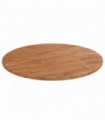 Round Table Top Light Brown Ø80x1.5 cm Treated Solid Wood Oak