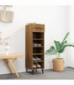 Shoe Cabinet Brown Oak 30x35x105 cm Engineered Wood