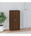 Shoe Cabinet Brown Oak 55x35x108 cm Engineered Wood