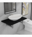Two Piece Bathroom Furniture Set Ceramic Black
