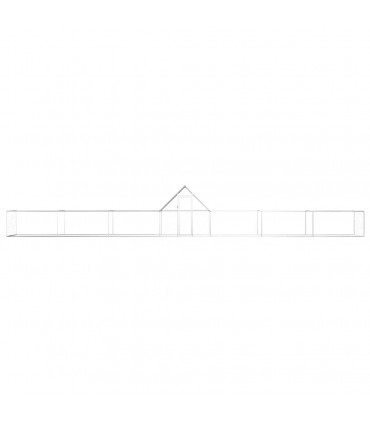 Chicken Coop 14x2x2 m Galvanised Steel