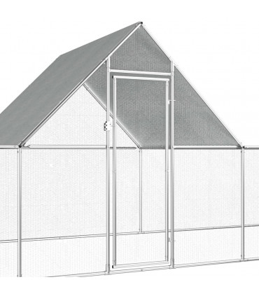 Chicken Coop 14x2x2 m Galvanised Steel