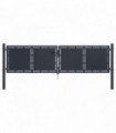 Garden Gate Steel 300x100 cm Anthracite