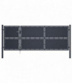 Garden Gate Steel 350x125 cm Anthracite