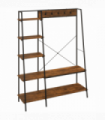 HOMCOM Coat Rack, Coat Stand with Shoe Storage, 5 Hooks for Hallway, Brown