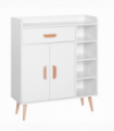 Side Cabinet Hallway Storage Unit Home Console Table Organiser White