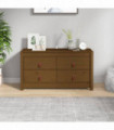 Side Cabinet Honey Brown 100x40x54 cm Solid Wood Pine