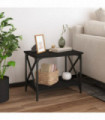 Side Table Black 55x38x45 cm Engineered Wood