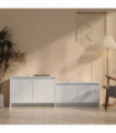 TV Cabinet High Gloss White 146.5x35x50 cm Engineered Wood