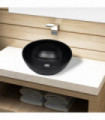 Ceramic Bathroom Sink Basin Black Round