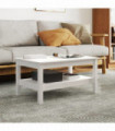 Coffee Table White 80x50x40 cm Solid Wood Pine