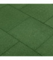 Fall Protection Tiles 18 pcs Rubber 50x50x3 cm Green