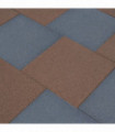 Fall Protection Tiles 18 pcs Rubber 50x50x3 cm Grey
