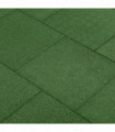 Fall Protection Tiles 24 pcs Rubber 50x50x3 cm Green