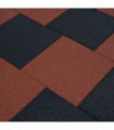 Fall Protection Tiles 24 pcs Rubber 50x50x3 cm Red