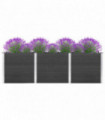 Garden Raised Bed 300x100x91 cm WPC Grey