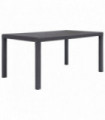 Garden Table Brown 150x90x72 cm Plastic Rattan Look
