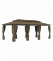 Gazebo with Curtains 600x298x270 cm Taupe 180 g/m²