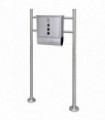 Mailbox on Stand Stainless Steel