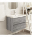 Sink Cabinet Grey Sonoma 60x38.5x45 cm Engineered Wood