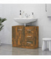 Sink Cabinet Smoked Oak 63x30x54 cm Engineered Wood
