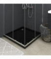 vidaXL Square ABS Shower Base Tray Black 80x80 cm