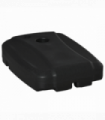 Square Parasol Base Portable Umbrella Stand Weights with Wheels, Black
