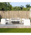 vidaXL 2 Piece Garden Lounge Set White Solid Wood Pine