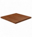 Square Table Top Dark Brown 80x80x4cm Treated Solid Wood Oak