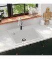 Granite Kitchen Sink Single Basin White