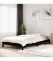 Stack Bed Black 80x200 cm Solid Wood Pine
