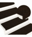 Stair Mats 15 pcs Needle Punch 65x25 cm Brown