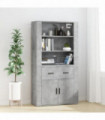 vidaXL Highboard Concrete Grey Engineered Wood