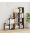 Staircase Bookcase Brown Oak 142 cm Engineered Wood