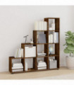 Staircase Bookcase Smoked Oak 142 cm Engineered Wood