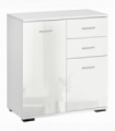 Shoe Cabinet Storage Cupboard 2-Tier Wood Tipping Bucket Modern Hall
