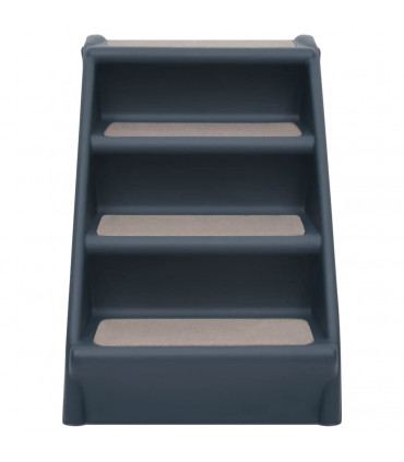 Folding 4-Step Dog Stairs Dark Grey