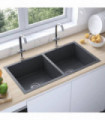 Handmade Kitchen Sink Black Stainless Steel