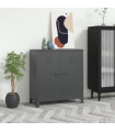 Industrial Filing Cabinet Anthracite 90x40x100 cm Steel