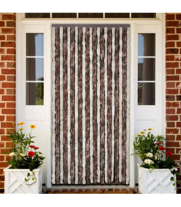 Insect Curtain Beige and Light Brown 90x220 cm Chenille