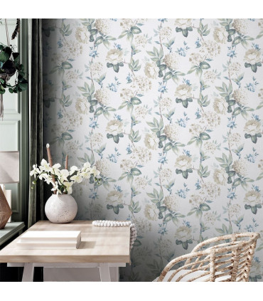 Keeka Floral Blue Cream sw12