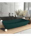 vidaXL Luxury Basin Rectangular Matt Dark Green 71x38 cm Ceramic