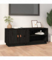 TV Cabinet Black 105x34x40 cm Solid Wood Pine
