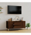 TV Cabinet Brown Oak 102x44.5x50 cm Engineered Wood