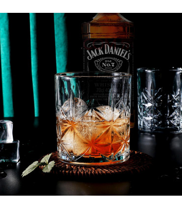 Crystal Transparent 6 Royal Whisky Crystal Cut Transparent Whiskey Glasses 300ml