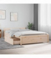 vidaXL Bed Frame with Drawers 120x190 cm Small Double