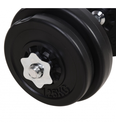 HOMCOM Dumbbells and Barbell Set with 65kg Adjustable Weights for Home Gym