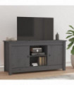 TV Cabinet Grey 103x36.5x52 cm Solid Wood Pine