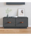 TV Cabinet Grey 80x34x35 cm Solid Wood Pine
