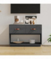 TV Cabinet Grey 90x40x60 cm Solid Wood Pine